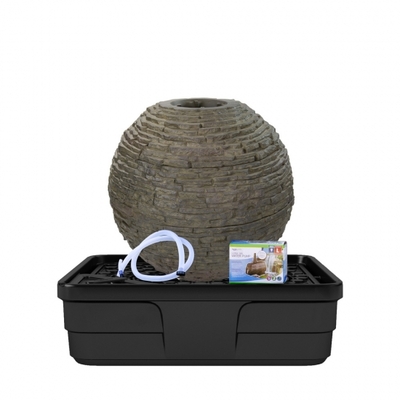 Medium Stacked Slate Sphere Landscape Fountain Kit | Aquascape