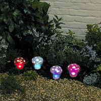 Image Smart Solar 4-Piece Mushroom Light Set